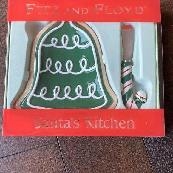 Fitz and Floyd Other - NIB Fitz and Floyd snack plate and spreader Christmas plate‎